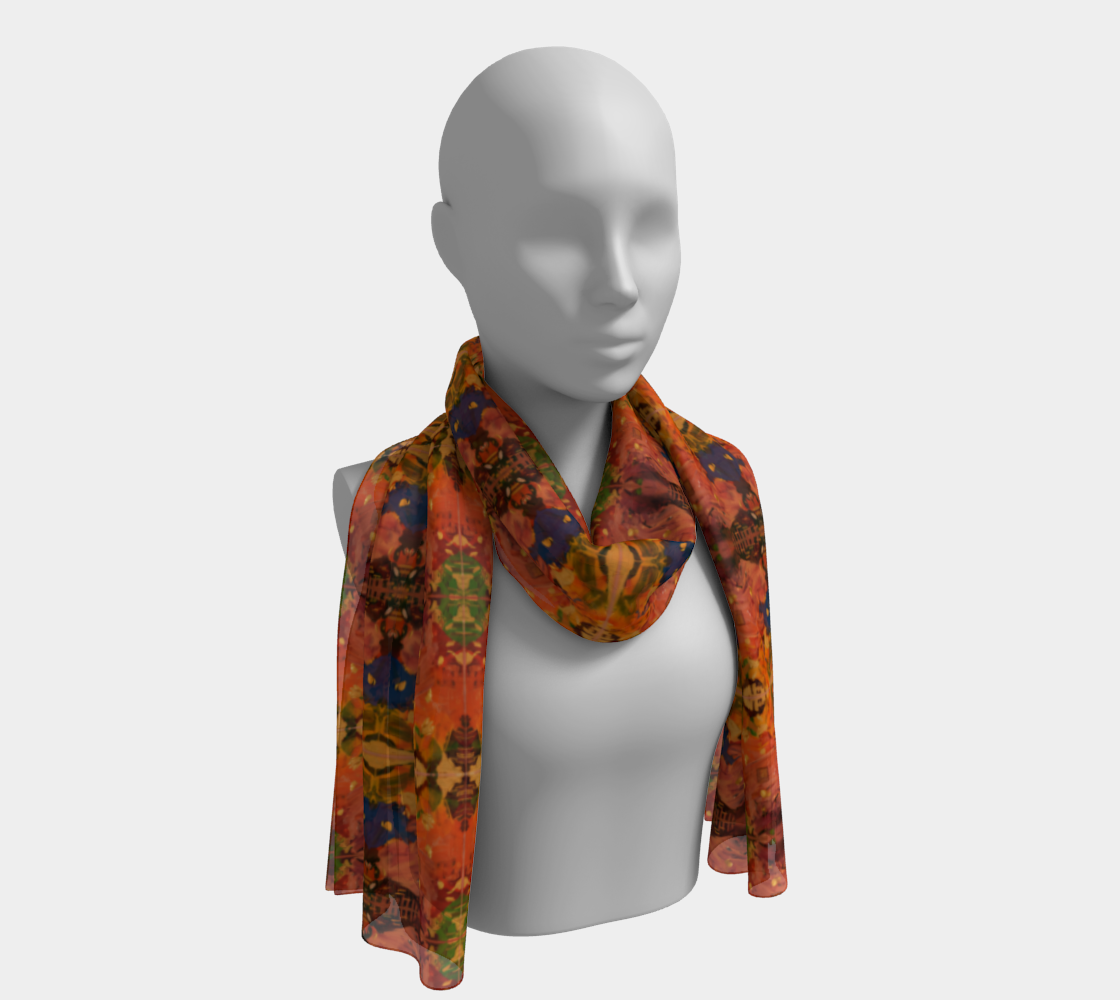 "ICU" Long Scarf (Orange)