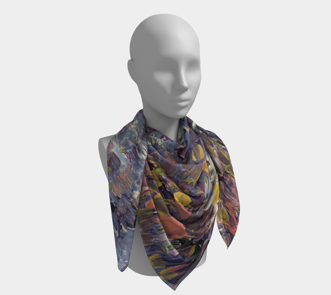 “April Showers” Square Scarf (Lilac)