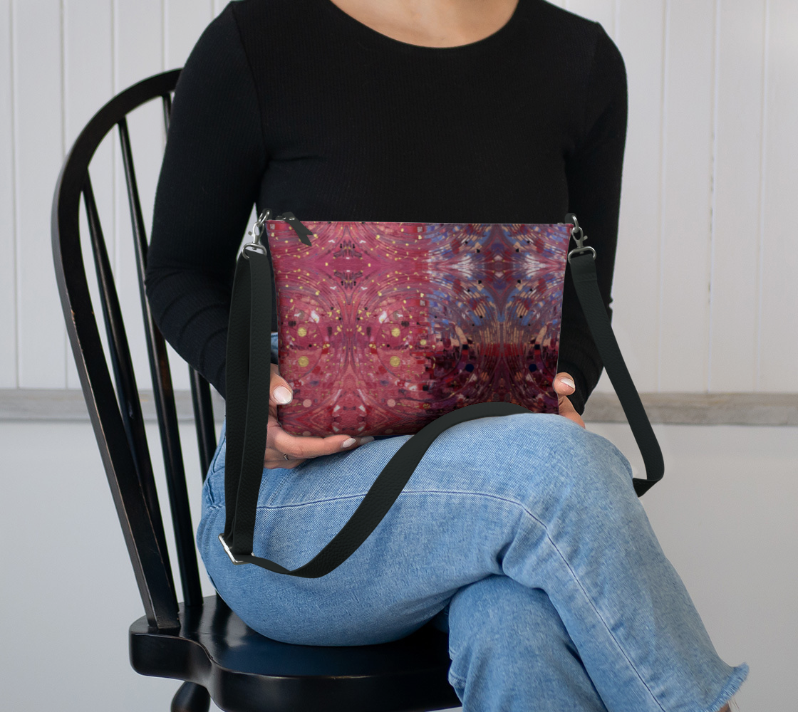 “My Valentine” Vegan Leather Crossbody (Pink, Purple)