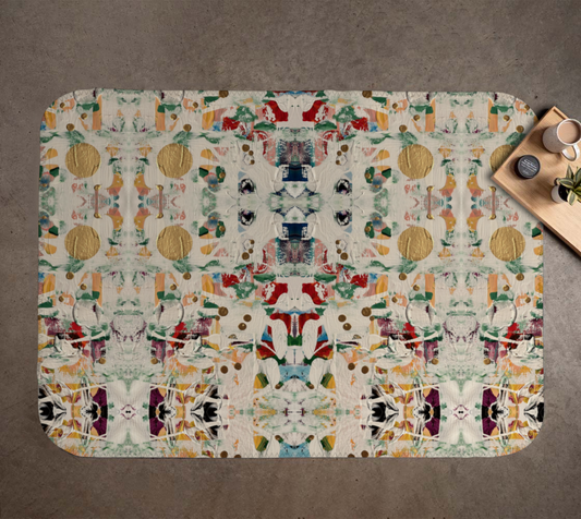 “The Colours of Ice” Blanket ( Beige,Multi)