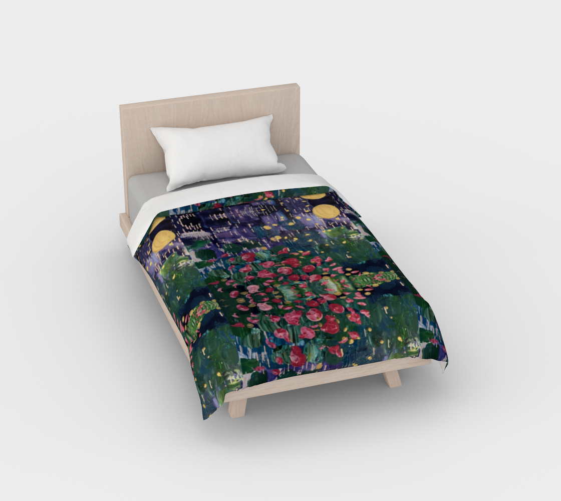 "Spring Rain" Duvet Cover (Purple, Green, Pink)
