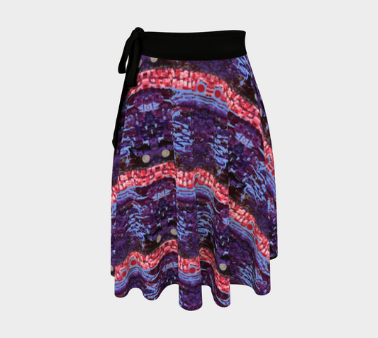 "Wisdom" Wrap Skirt (Purple, Pink)