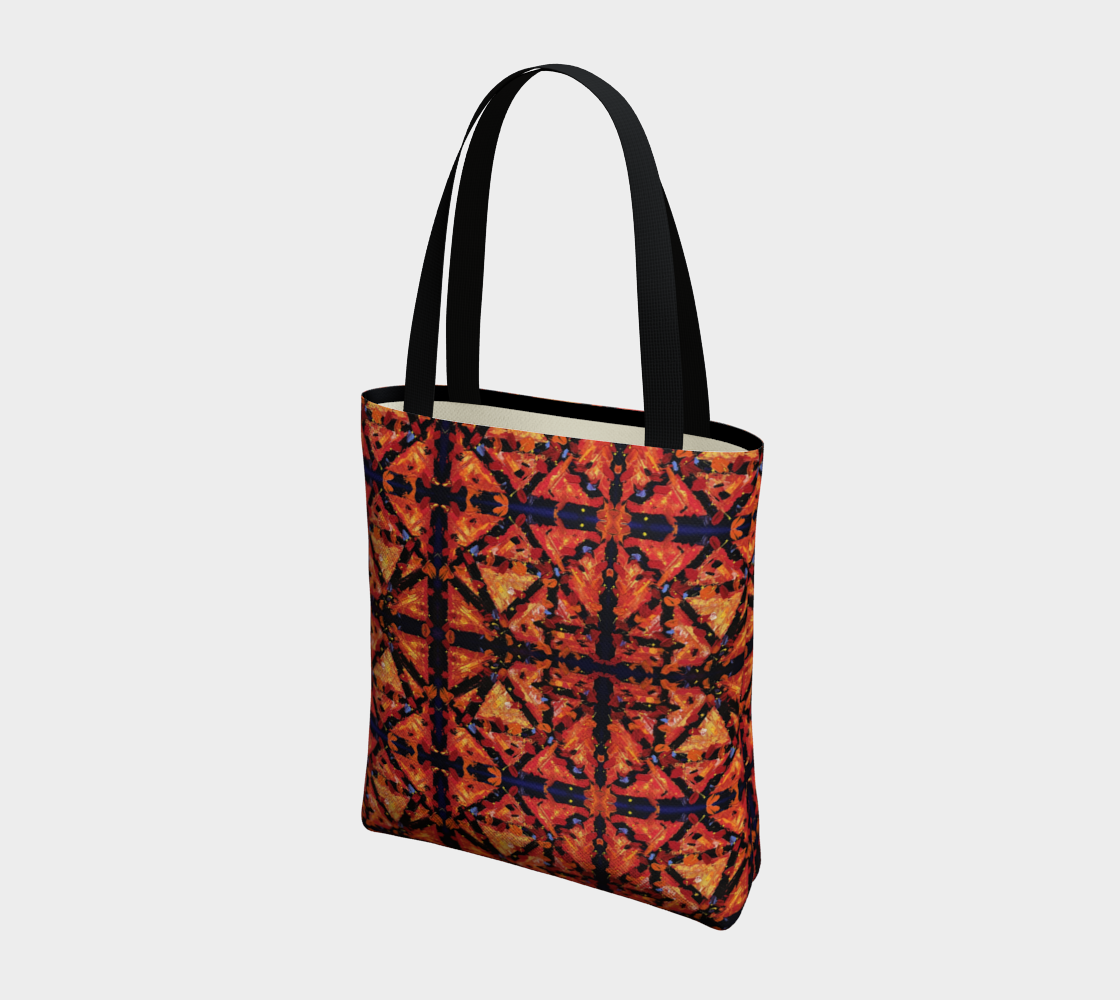 "Passion Puzzle" Urban Tote  (Orange, Purple)