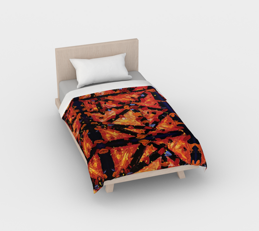 "Passion Puzzle" Duvet Cover (Purple, Orange, Yellow)