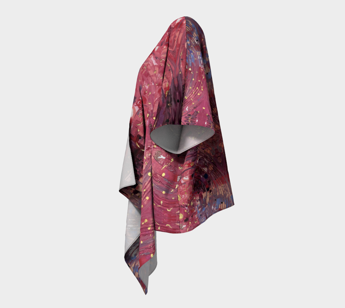 “My Valentine” Draped Kimono (Pink, Purple)