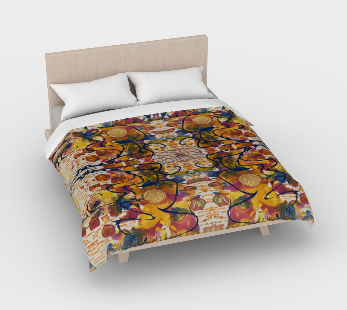 “Mayfair” Duvet Cover (Orange, Pink, Blue)