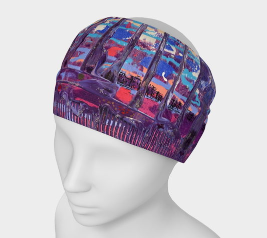 "1972" Headband #2 (Purple, Pink)