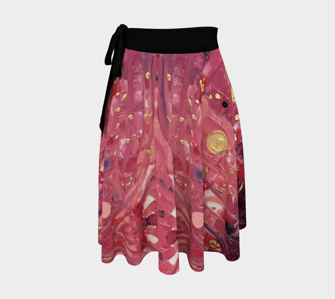 "My Valentine" Wrap Skirt #3 (Pink, Purple)