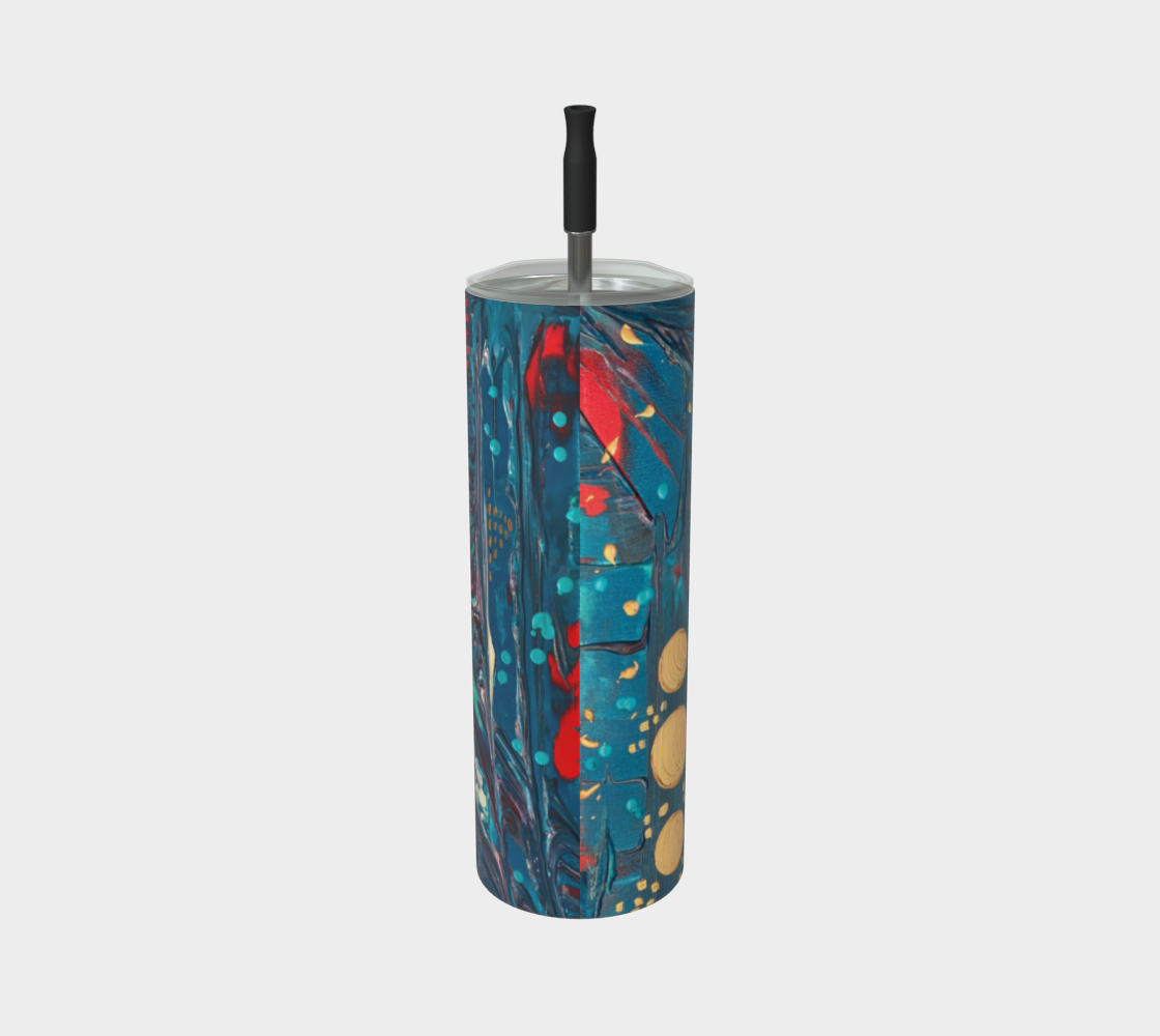 "Awakening" Matte Tumbler (Turquoise, Red, Gold)
