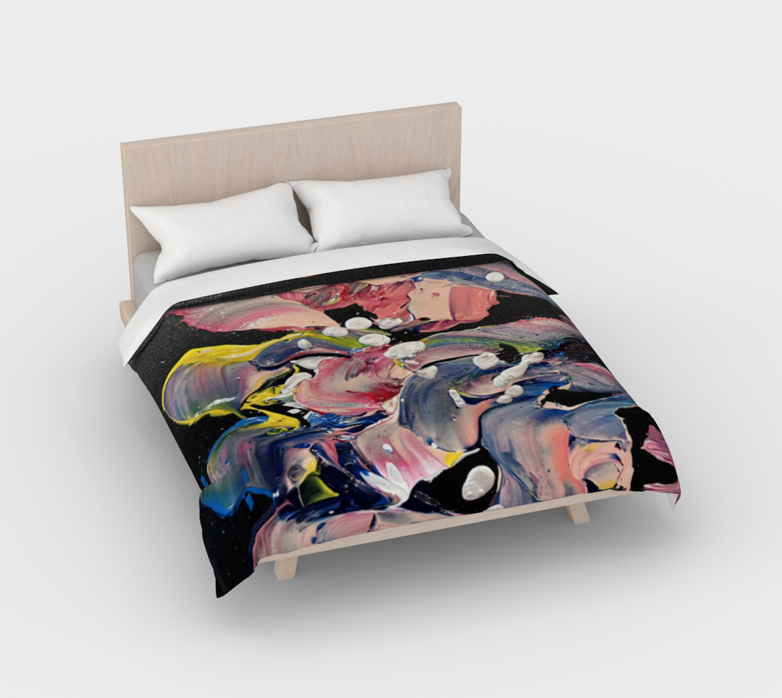 ”Grace In Orchid Petals” Duvet Cover (Black, Pink, Blue)