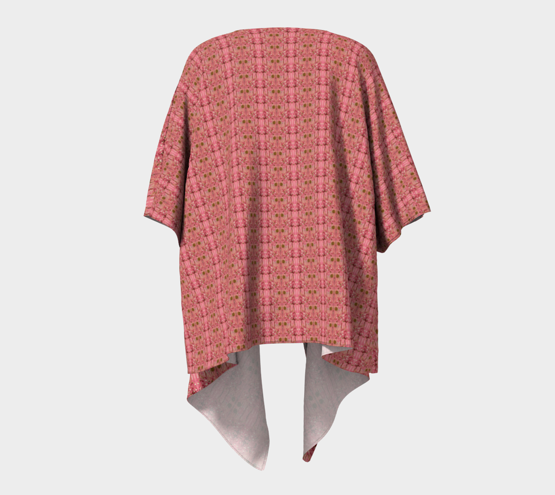 "Gratitude" Draped Kimono (Pink, Gold)