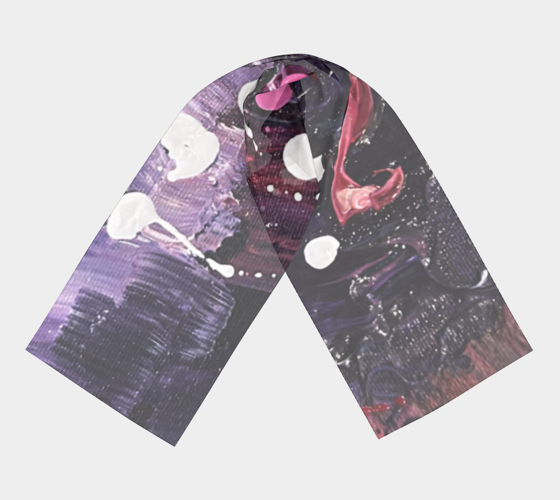 "Lenten Reflection" Long Scarf (Purple, Silver)