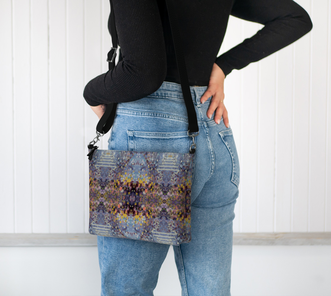 "April Showers" Vegan Leather Crossbody purse (Lilac)