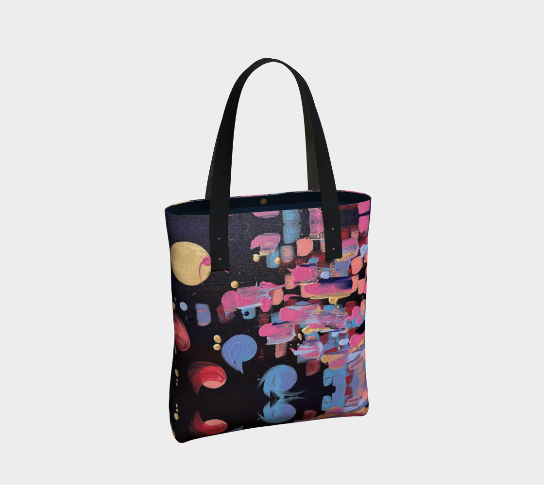 "Winter Night" Tote (Purple, Pink, Blue)