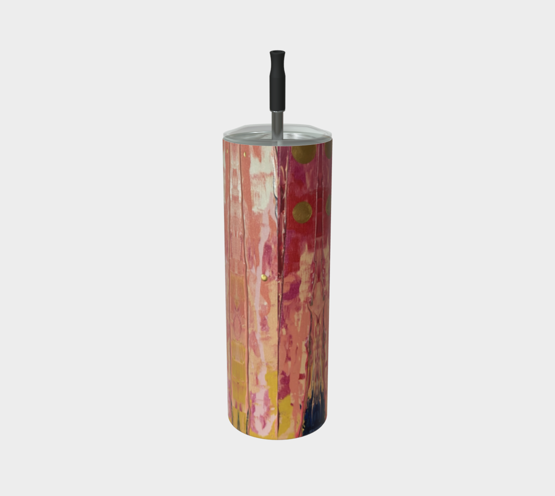 "Pink" Stainless Steel Tumbler (Pink, Yellow)