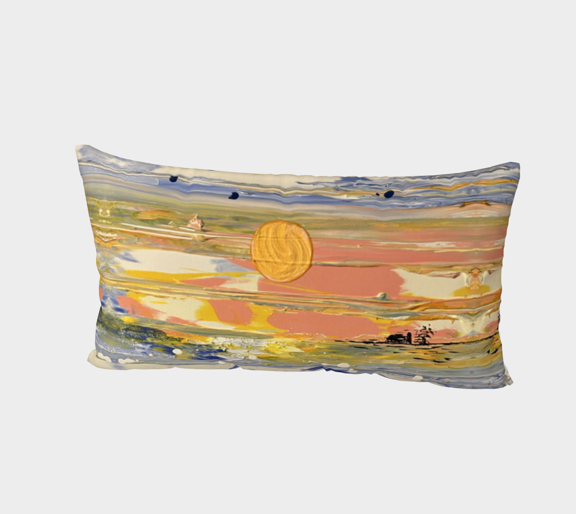 "Bruce County Winter" Bed Pillow Sham ( Buff, Blue, Peach, Yellow)