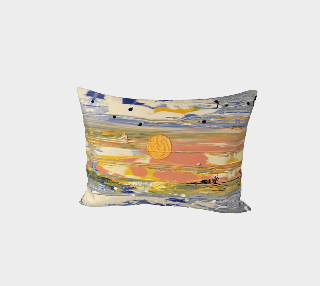 "Bruce County Winter" Bed Pillow Sham ( Buff, Blue, Peach, Yellow)