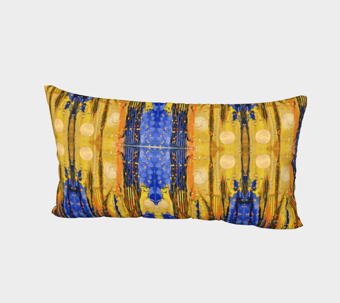 "Holy Ascent" Bed Pillow Sham (Yellow, Blue)