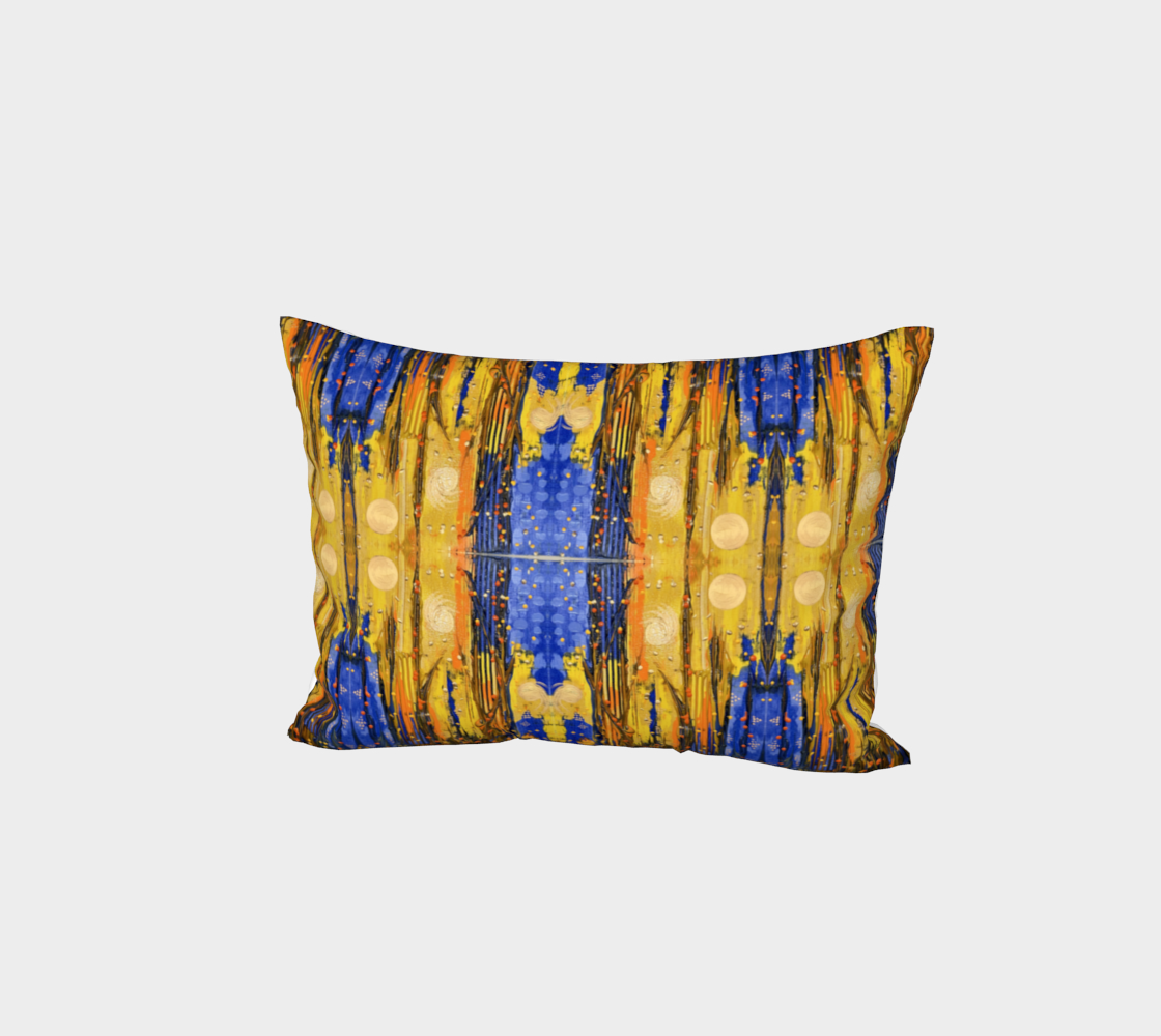 "Holy Ascent" Bed Pillow Sham (Yellow, Blue)