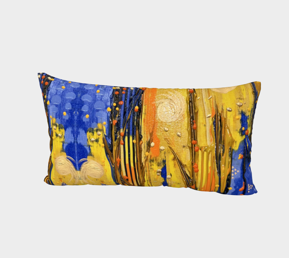 "Holy Ascent" Bed Pillow Sham #2 (Yellow, Blue)