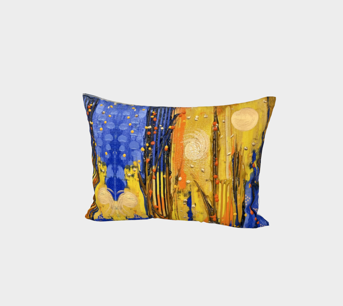 "Holy Ascent" Bed Pillow Sham #2 (Yellow, Blue)