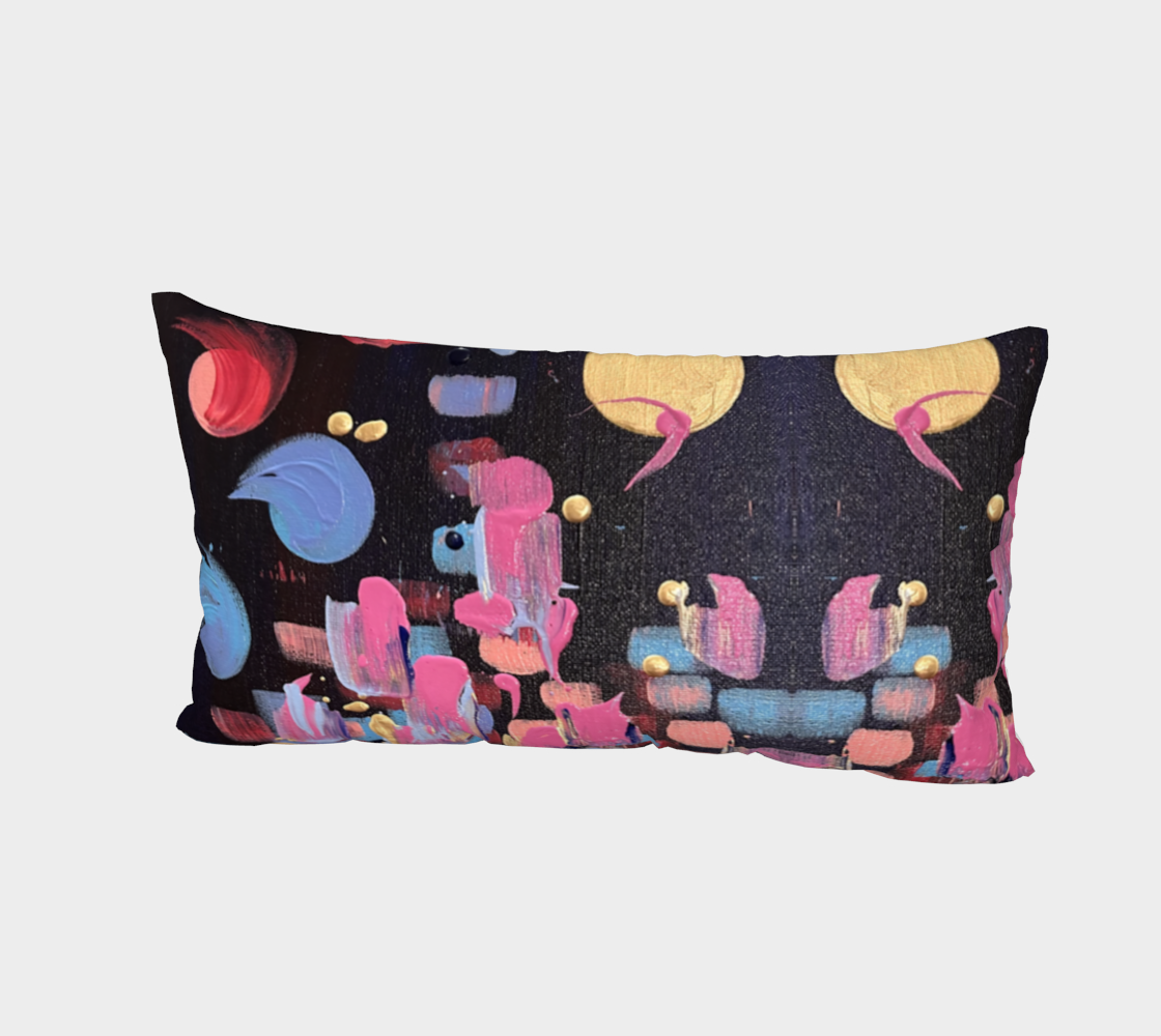"Winter Night" Bed Pillow Sham (Purple, Pink)
