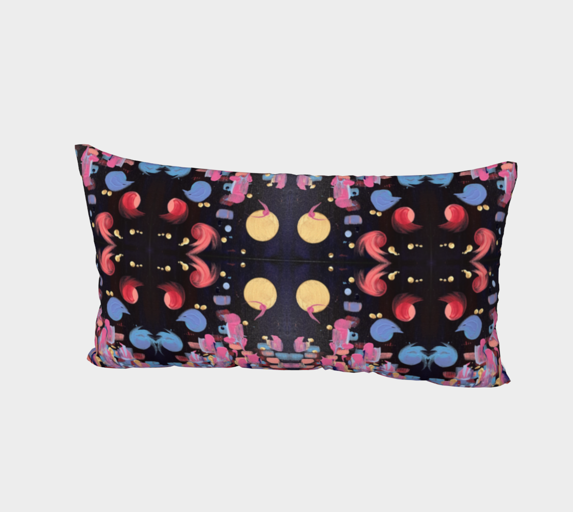 "Winter Night" Bed Pillow Sham#2 (Purple, Pink)