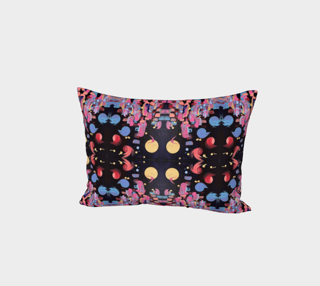 "Winter Night" Bed Pillow Sham#2 (Purple, Pink)