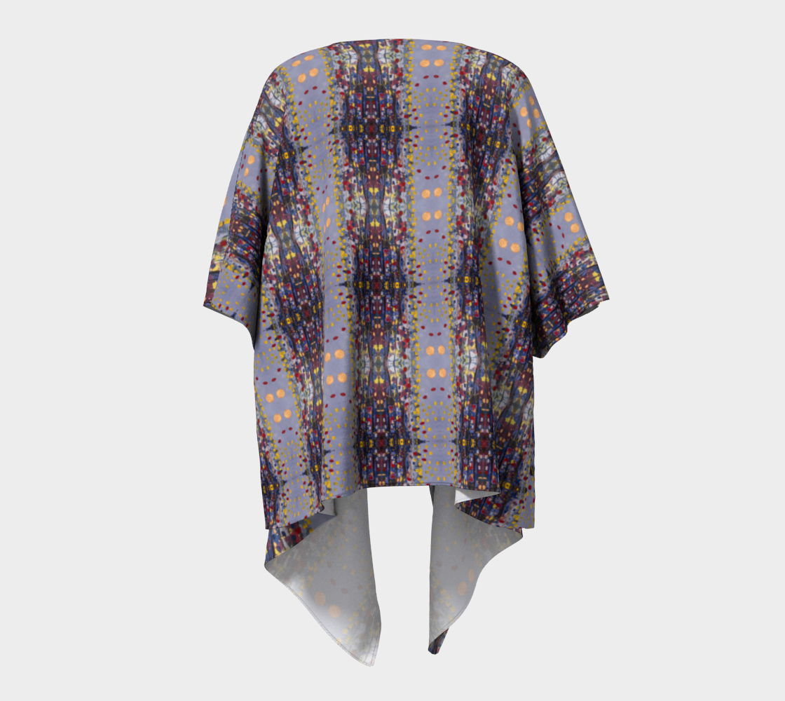 "Daybreak"  Draped Kimono (Purple, Red)