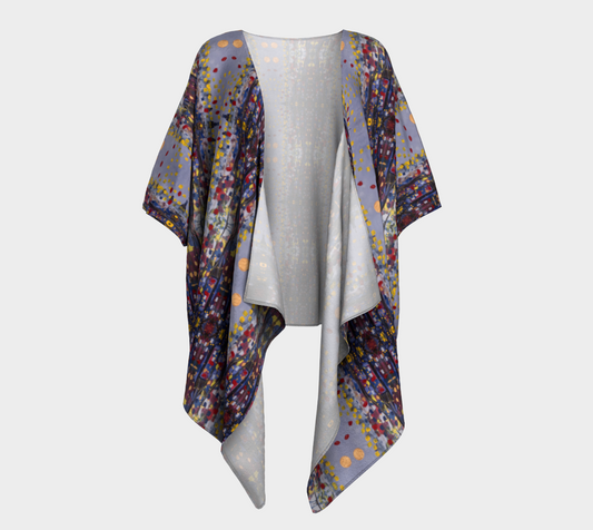 "Daybreak"  Draped Kimono (Purple, Red)
