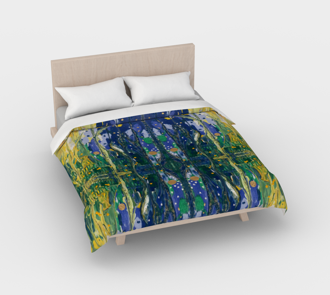 "Spring Awakening" Duvet Cover (Blue, Green)