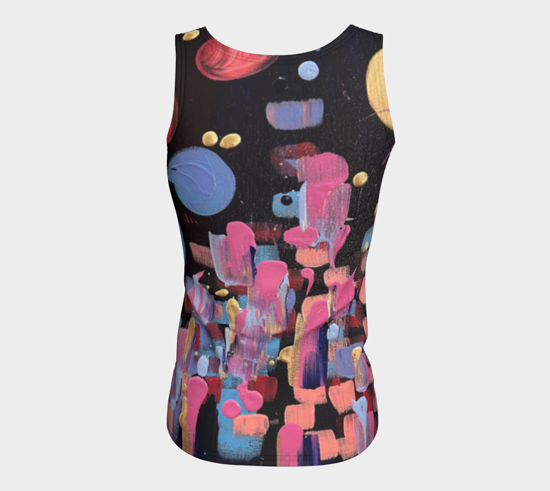 "Winter Night" Fitted Tank (Purple, Pink)