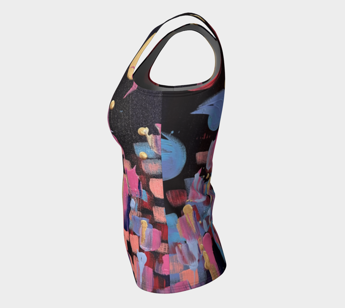 "Winter Night" Fitted Tank (Purple, Pink)