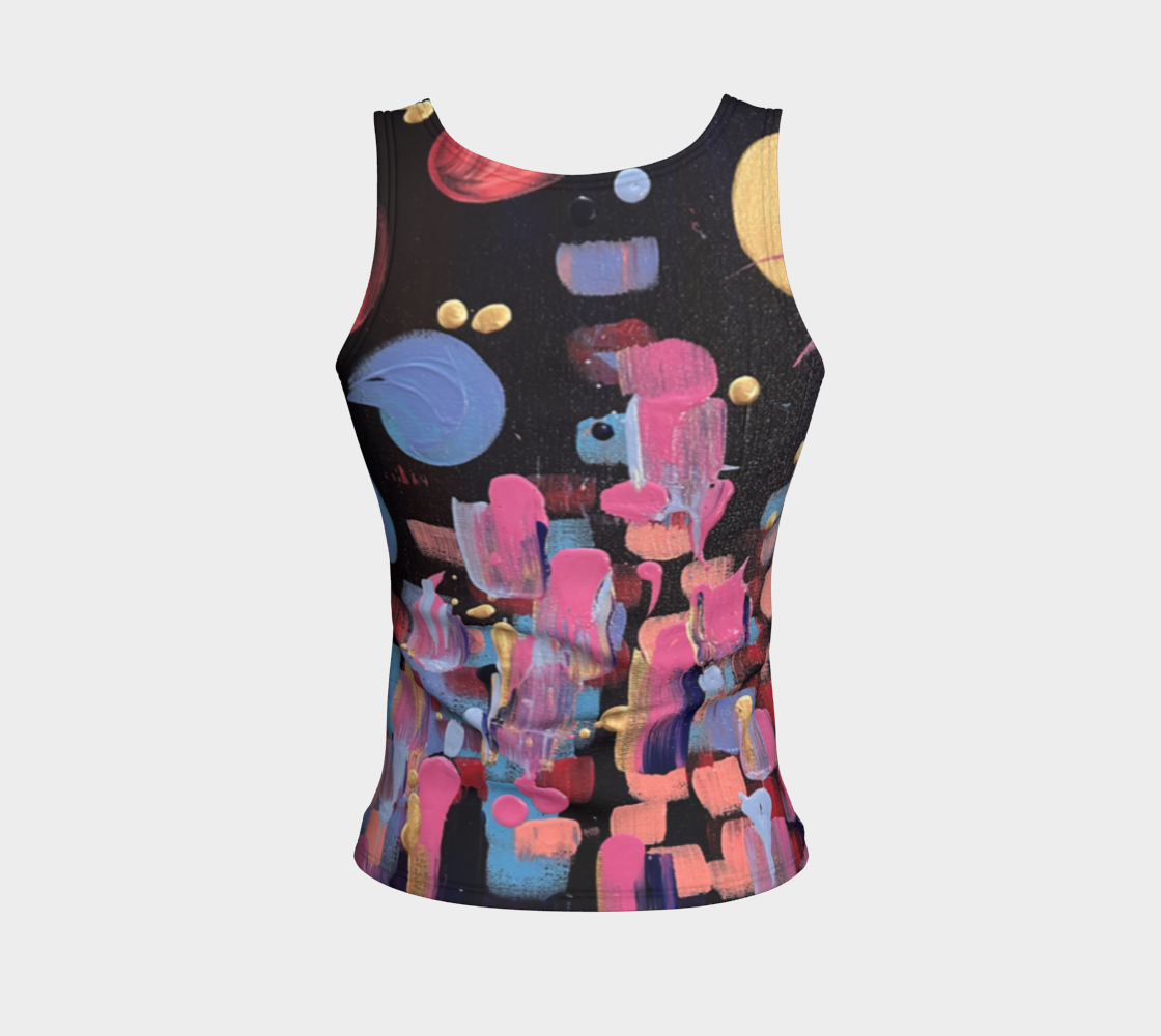 "Winter Night" Fitted Tank (Purple, Pink)