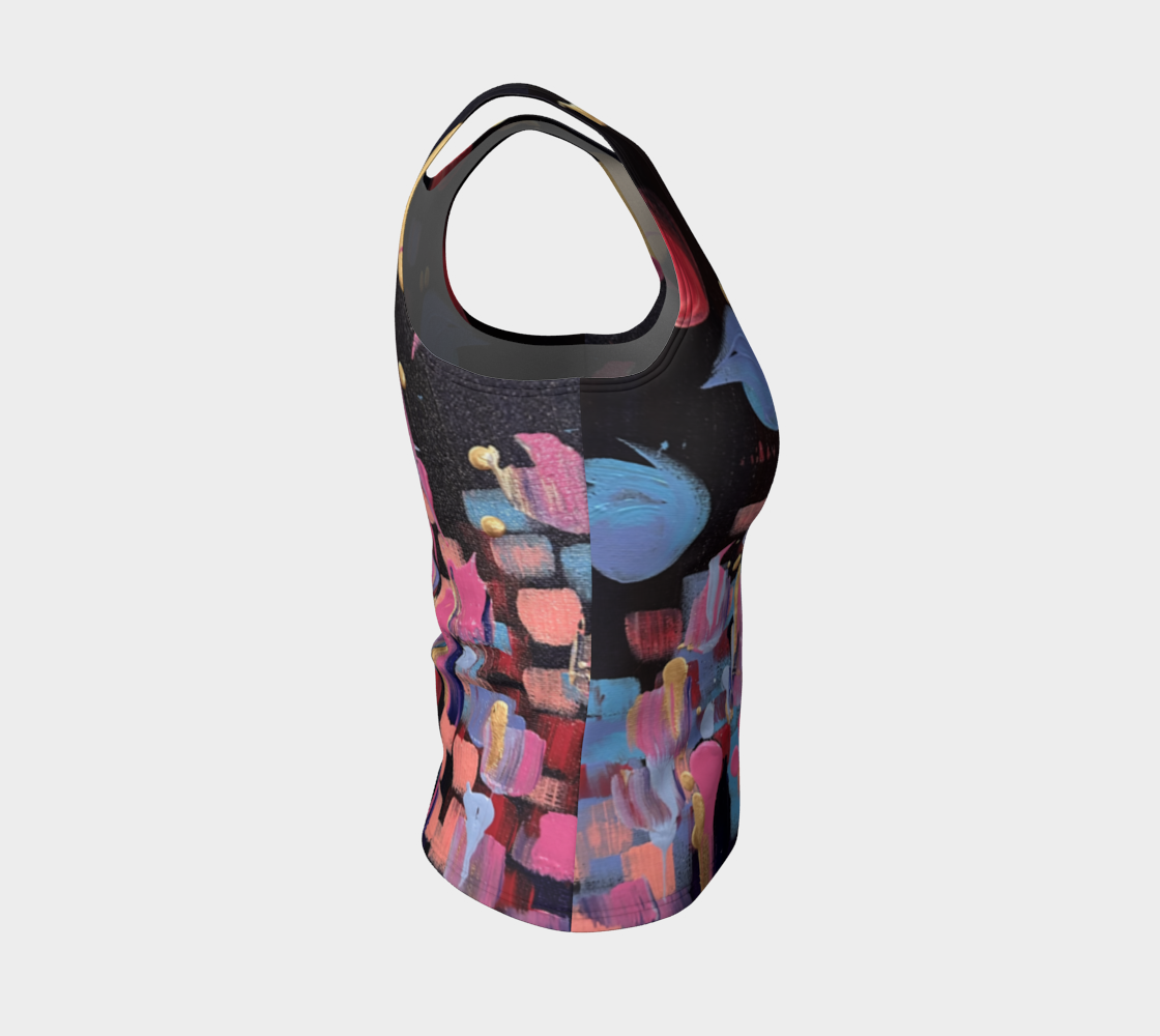 "Winter Night" Fitted Tank (Purple, Pink)