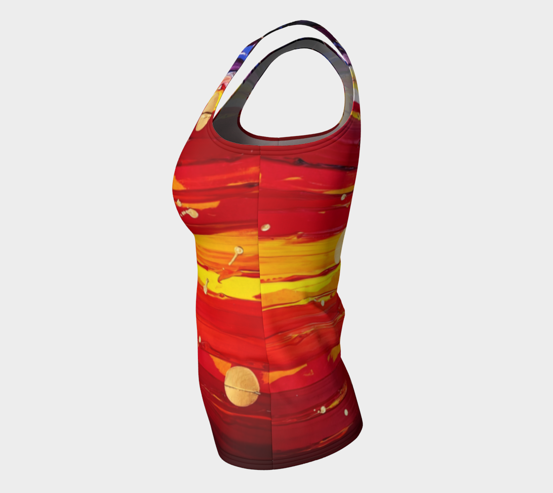 "View From the Red Planet" Fitted Tank (Red)