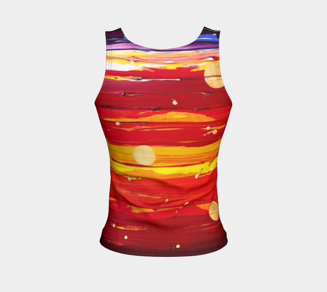 "View From the Red Planet" Fitted Tank (Red)