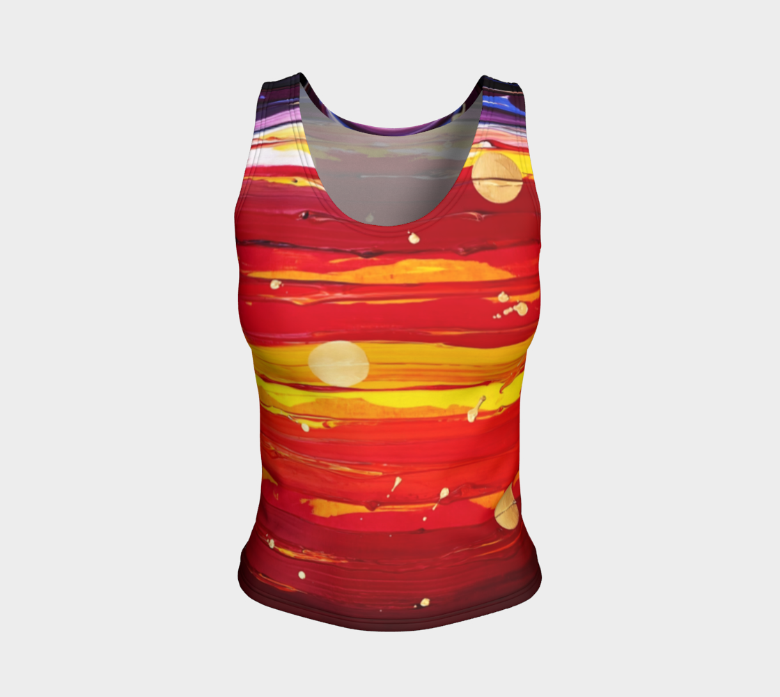 "View From the Red Planet" Fitted Tank (Red)