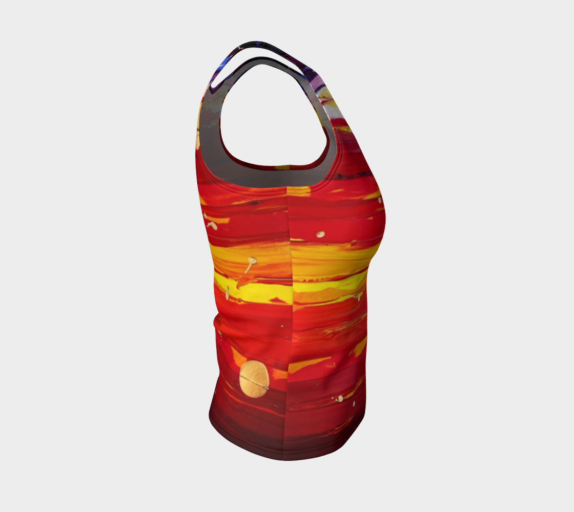 "View From the Red Planet" Fitted Tank (Red)