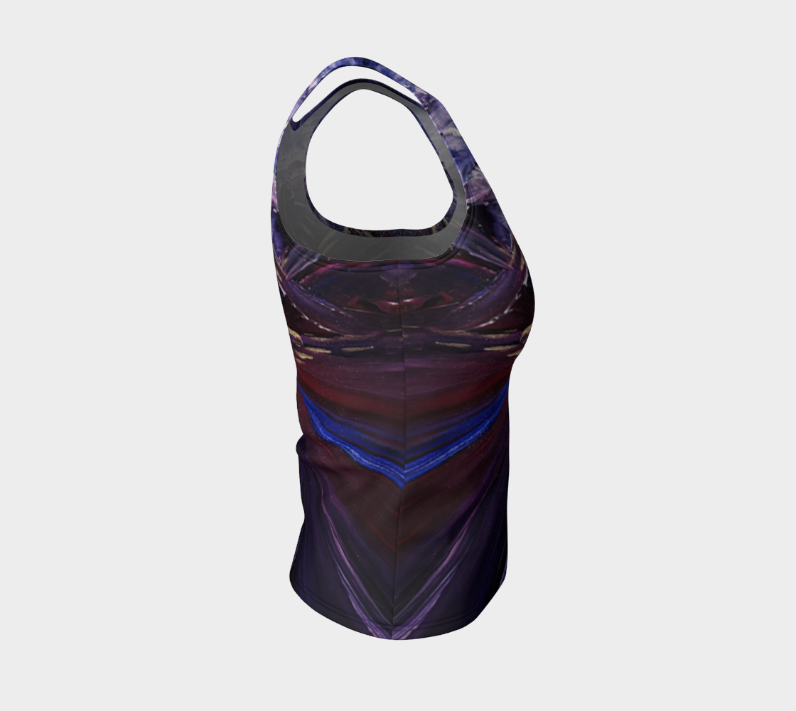 "Winter Lake" Fitted Tank (Purple, Gold)