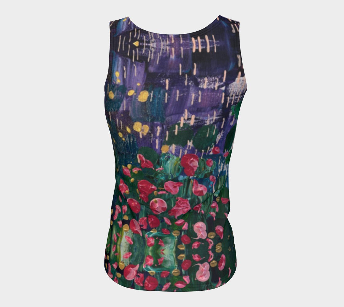 "Spring Rain" Fitted Tank (Purple, Pink,Green)