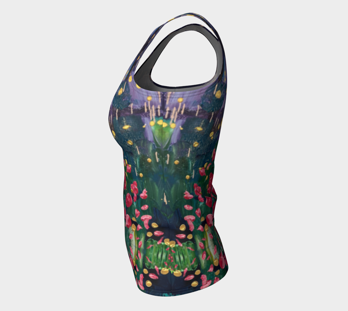 "Spring Rain" Fitted Tank (Purple, Pink,Green)