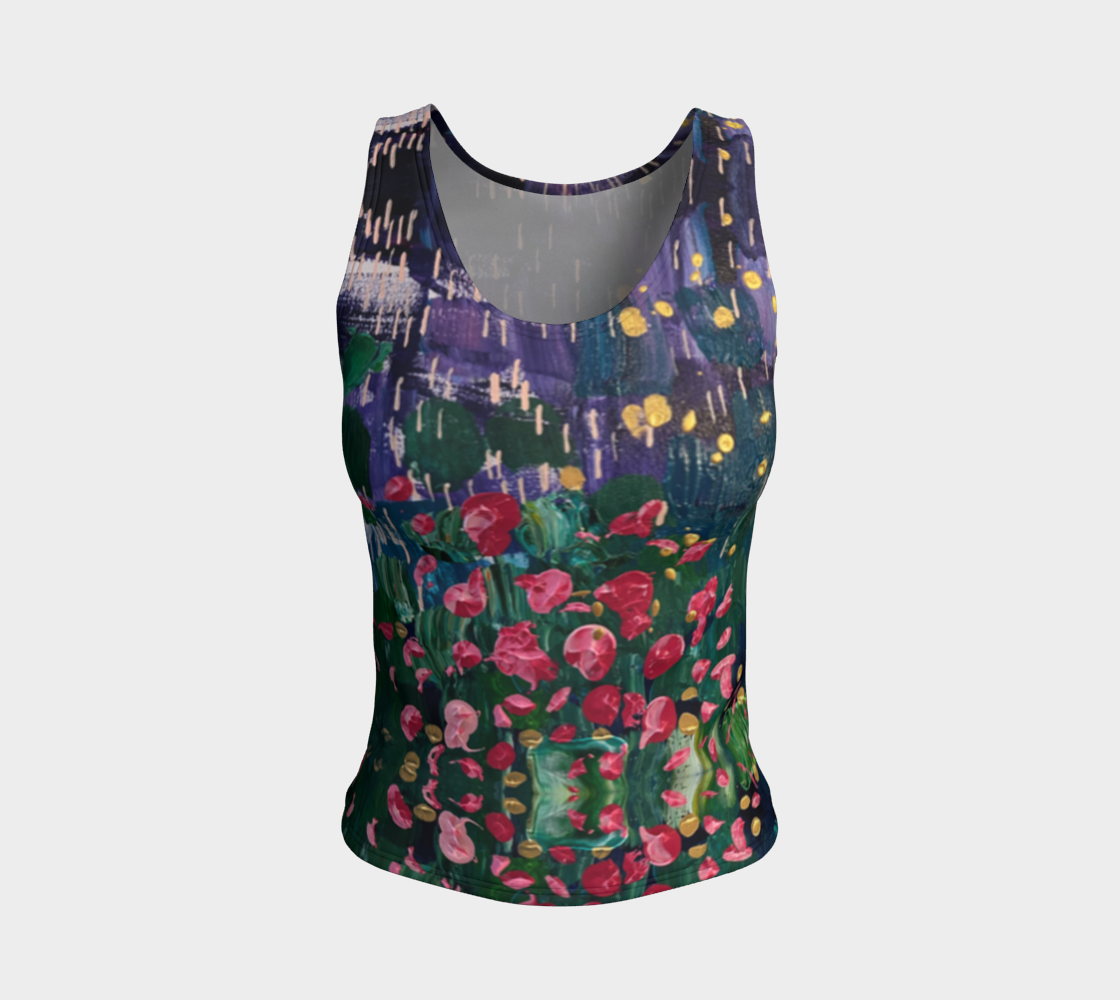 "Spring Rain" Fitted Tank (Purple, Pink,Green)