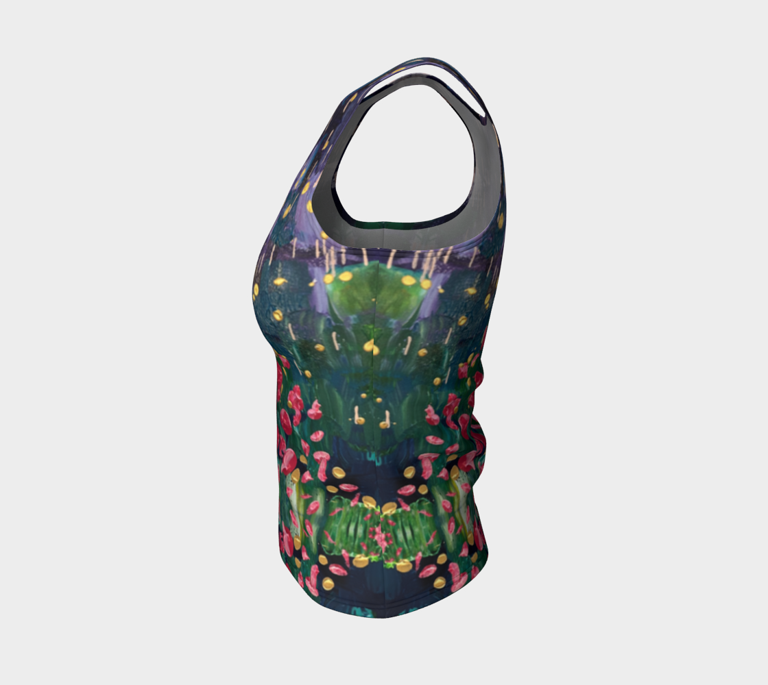 "Spring Rain" Fitted Tank (Purple, Pink,Green)