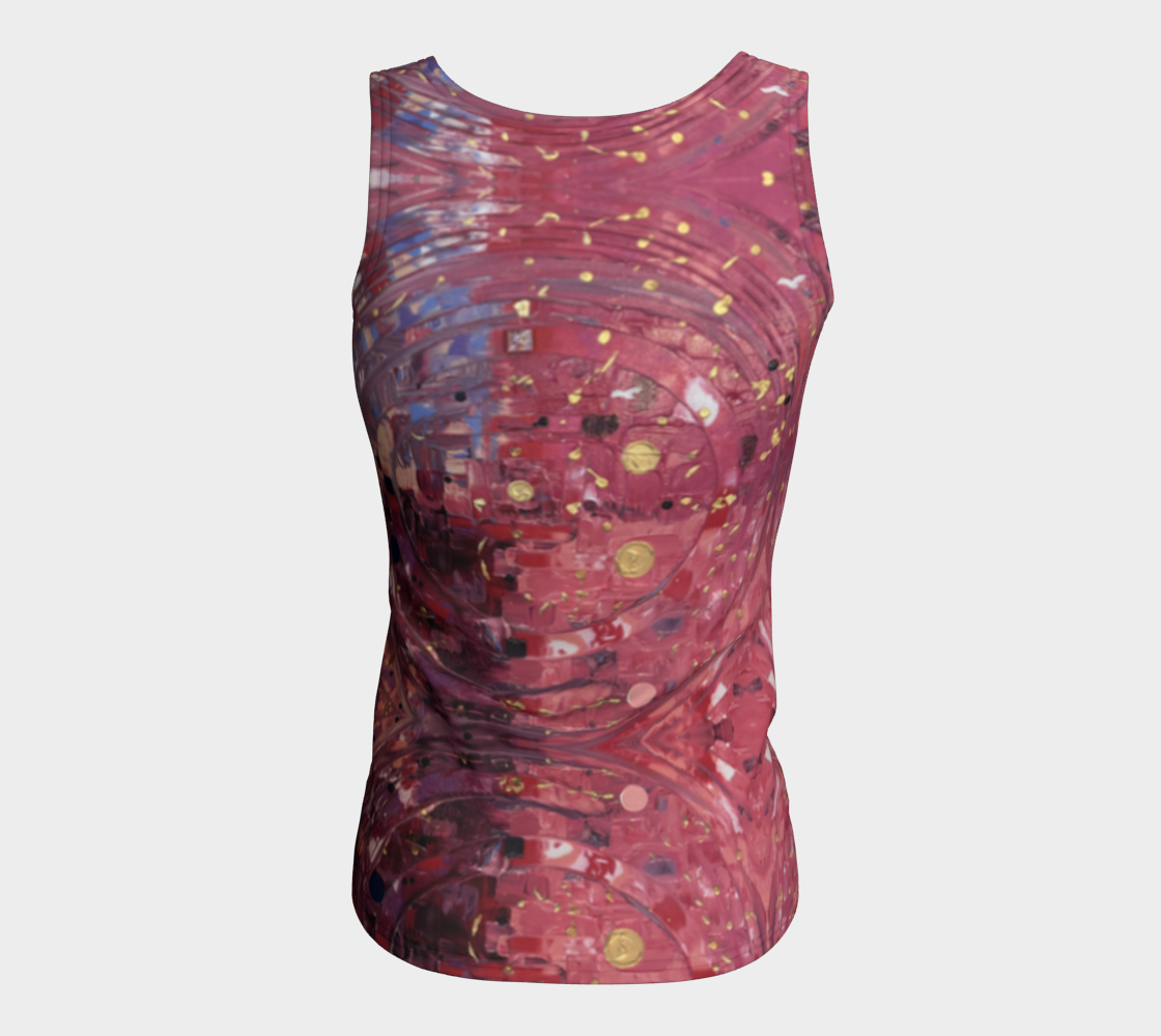 "My Valentine" Fitted Tank LONG ( Pink, Purple)