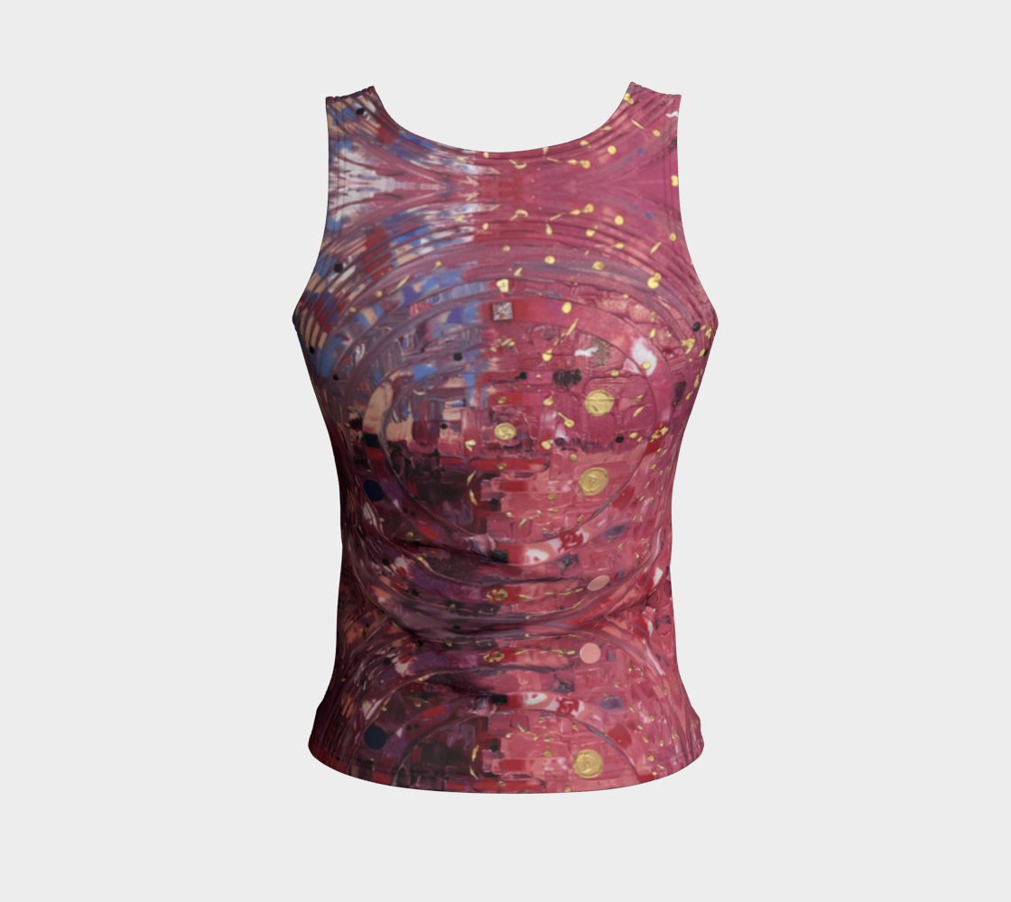 "My Valentine" Fitted Tank LONG ( Pink, Purple)