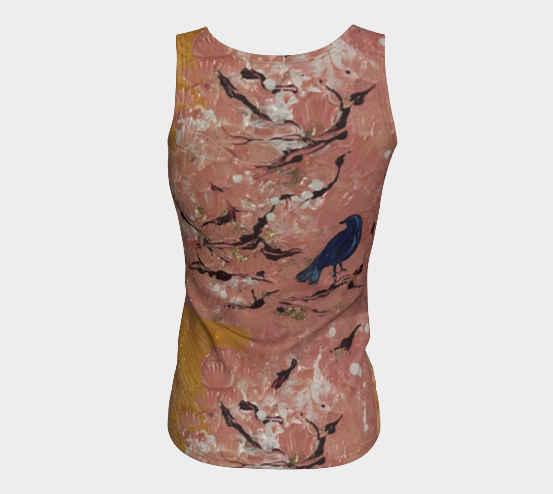 "Bluebird" Fitted Tank (Pink, Blue, Yellow)