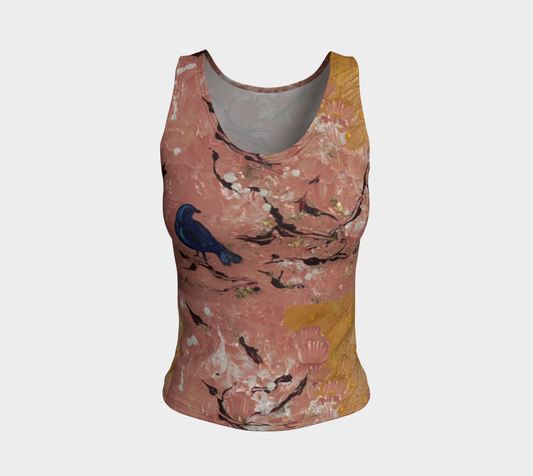 "Bluebird" Fitted Tank (Pink, Blue, Yellow)