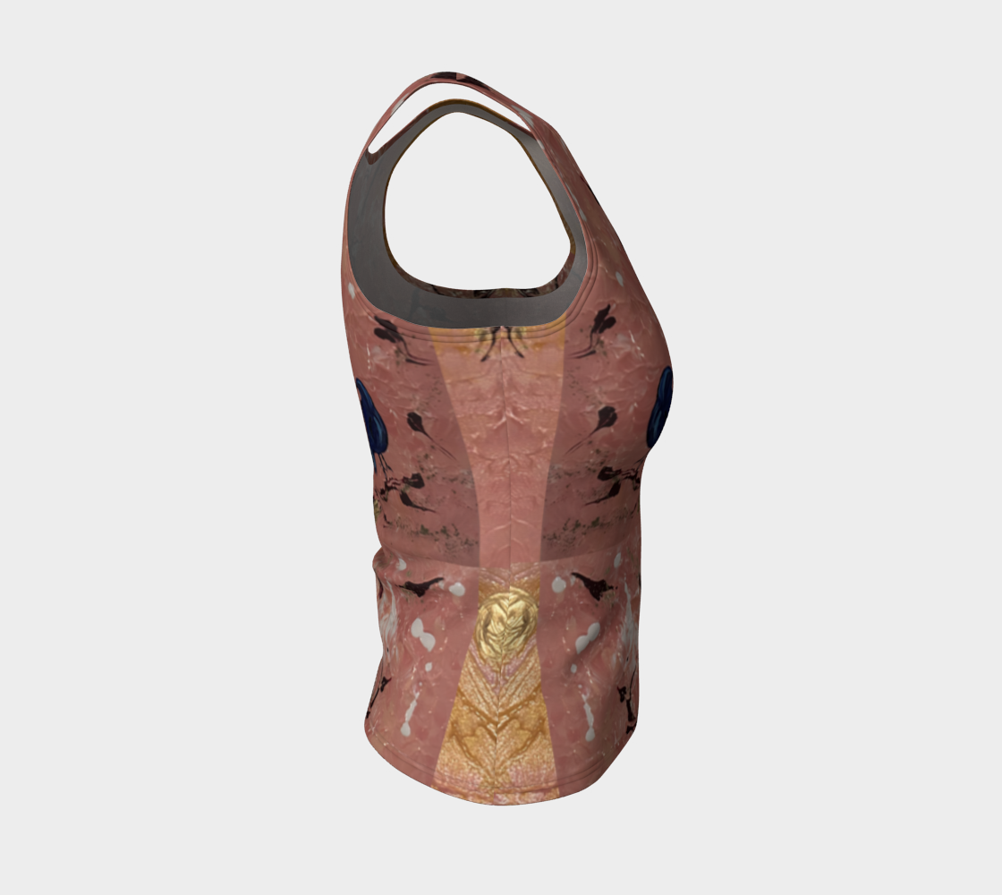 "Bluebird" Fitted Tank (Pink, Blue, Yellow)