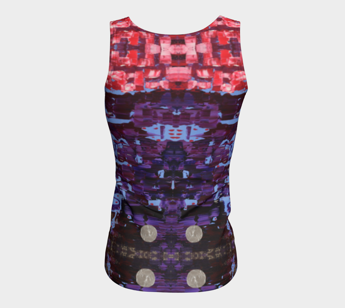 "Wisdom" Fitted Tank Top (Purple and Pink)